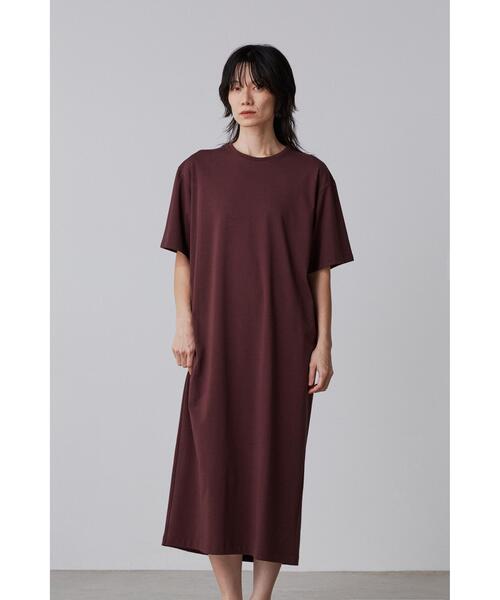 YLEVE(イレーヴ)の「YLEVE / ORGANIC COTTON BIO T-SHIRT ONE PIECE(ワンピース・レディース・ピンク/ネイビー/ブラウン・1)」の6枚目の写真