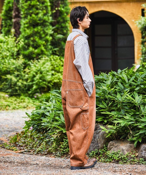niko and...（ニコアンド）の「Denim Work Overalls [niko and ...JEANS]（サロペット/オーバーオール・メンズ・アクア/ブラウン・MEDIUM/LARGE）」の6枚目の写真