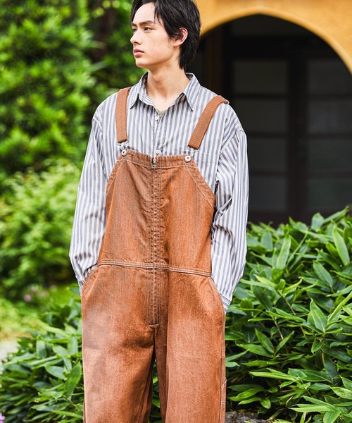 niko and...（ニコアンド）の「Denim Work Overalls [niko and ...JEANS]（サロペット/オーバーオール・メンズ・アクア/ブラウン・MEDIUM/LARGE）」の8枚目の写真
