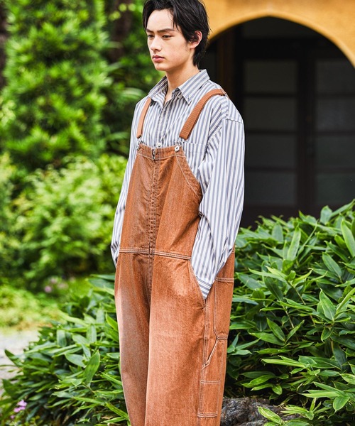 niko and...（ニコアンド）の「Denim Work Overalls [niko and ...JEANS]（サロペット/オーバーオール・メンズ・アクア/ブラウン・MEDIUM/LARGE）」の9枚目の写真
