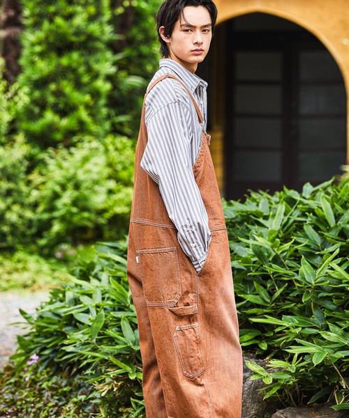 niko and...（ニコアンド）の「Denim Work Overalls [niko and ...JEANS]（サロペット/オーバーオール・メンズ・アクア/ブラウン・MEDIUM/LARGE）」の10枚目の写真