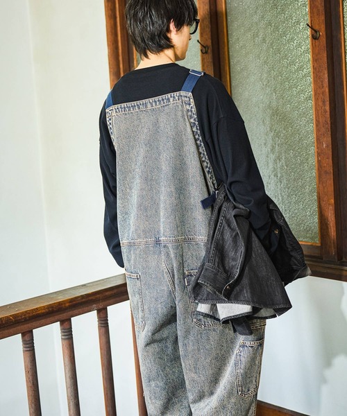 niko and...（ニコアンド）の「Denim Work Overalls [niko and ...JEANS]（サロペット/オーバーオール・メンズ・アクア/ブラウン・MEDIUM/LARGE）」の16枚目の写真