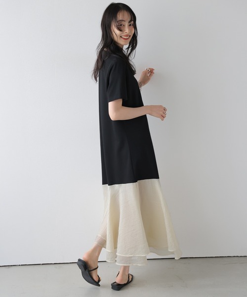 SUGAR BISKET(シュガービスケット)の「アシメドッキングワンピース(ワンピース・レディース・グレー/ブラック/オリーブ・フリー)」の5枚目の写真