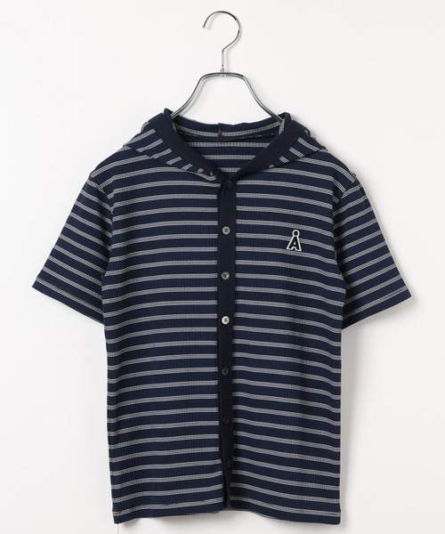 ALAND(エーランド)の「【UNISEX】ALAND/ボーダーフード半袖カーデ(カーディガン/ボレロ・レディース・ネイビー/ブラック/グレー・SMALL/LARGE)」の18枚目の写真