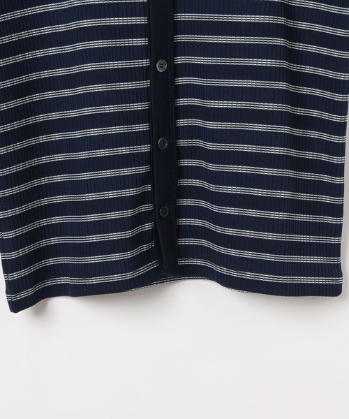 ALAND(エーランド)の「【UNISEX】ALAND/ボーダーフード半袖カーデ(カーディガン/ボレロ・レディース・ネイビー/ブラック/グレー・SMALL/LARGE)」の10枚目の写真