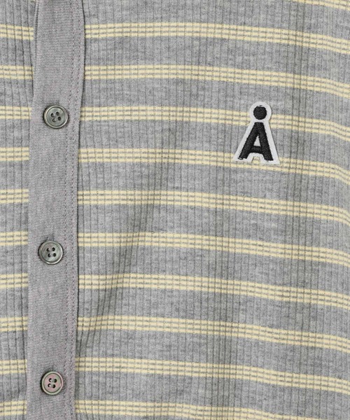 ALAND(エーランド)の「【UNISEX】ALAND/ボーダーフード半袖カーデ(カーディガン/ボレロ・レディース・ネイビー/ブラック/グレー・SMALL/LARGE)」の14枚目の写真