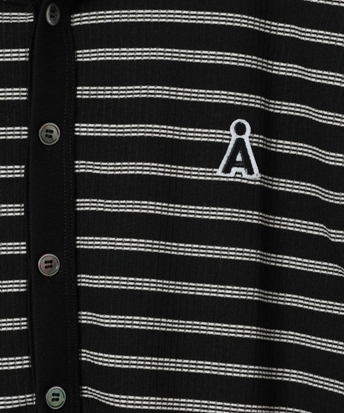 ALAND(エーランド)の「【UNISEX】ALAND/ボーダーフード半袖カーデ(カーディガン/ボレロ・レディース・ネイビー/ブラック/グレー・SMALL/LARGE)」の9枚目の写真