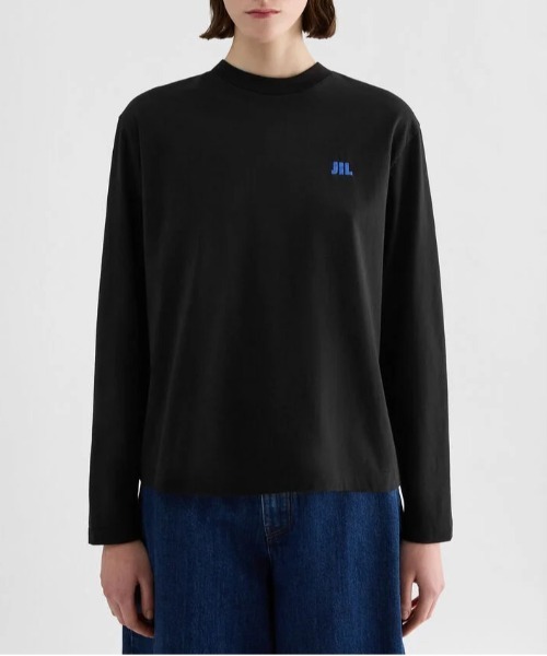 JIL SANDER(ジルサンダー)の「T-SHIRT CN LS EMB(Tシャツ/カットソー・レディース・ホワイト/ブラック・XS/L/M/S)」の8枚目の写真