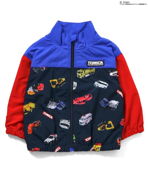BIT'Z(ビッツ)の「TOMICA総柄ウインドブレーカー(ナイロンジャケット・キッズ・ネイビー/キナリ・100/95/90/80/120/110)」の2枚目の写真
