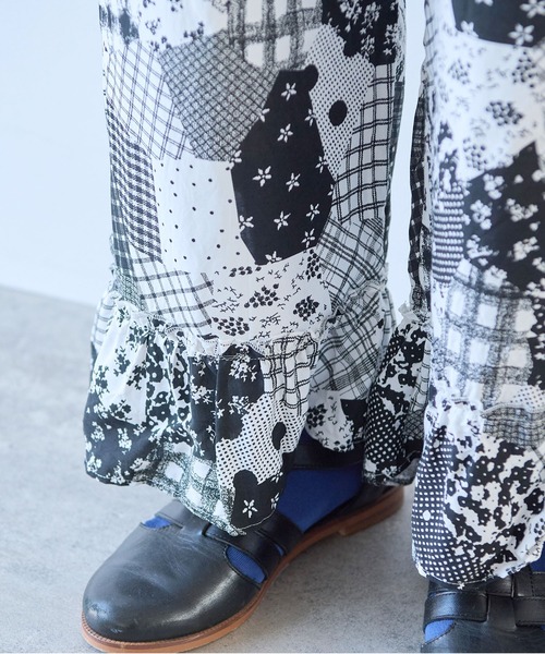 bulle de savon（ビュルデサボン）の「△patchwork プリント パンツ（その他パンツ・レディース・ブラック・FREE）」の20枚目の写真