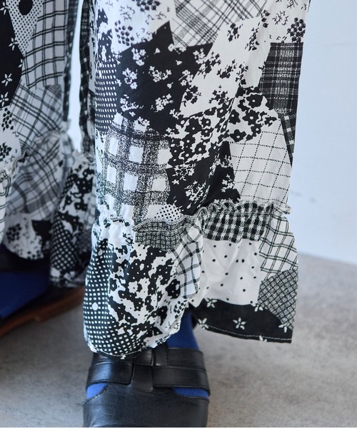 bulle de savon（ビュルデサボン）の「△patchwork プリント パンツ（その他パンツ・レディース・ブラック・FREE）」の18枚目の写真