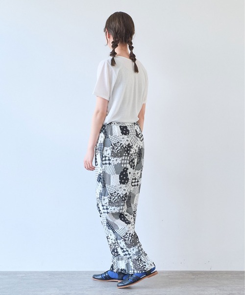 bulle de savon（ビュルデサボン）の「△patchwork プリント パンツ（その他パンツ・レディース・ブラック・FREE）」の9枚目の写真