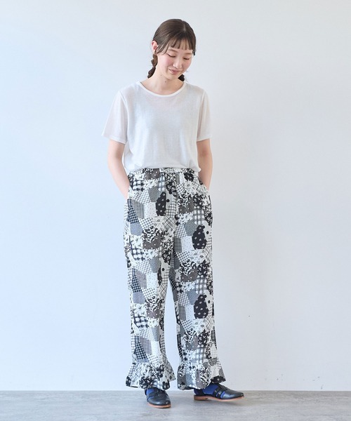 bulle de savon（ビュルデサボン）の「△patchwork プリント パンツ（その他パンツ・レディース・ブラック・FREE）」の13枚目の写真