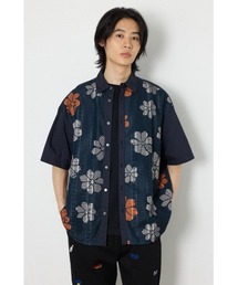 COOLMAX(R)ファブリック製・フラワーレースシャツ