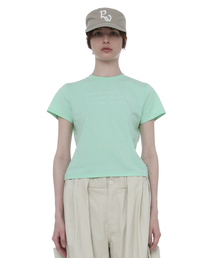 DBR プリンテッドショートスリーブTシャツ_ミント