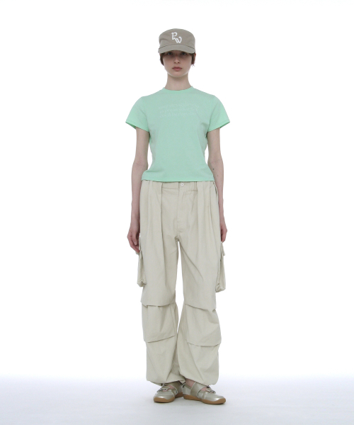 PARTIMENTO WOMEN(パルティメントウィメン)の「DBR プリンテッドショートスリーブTシャツ_ミント(Tシャツ/カットソー・レディース・その他・SMALL/MEDIUM)」の5枚目の写真