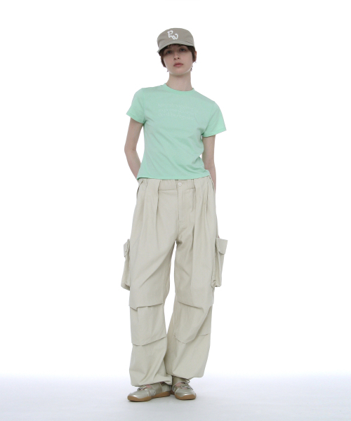 PARTIMENTO WOMEN(パルティメントウィメン)の「DBR プリンテッドショートスリーブTシャツ_ミント(Tシャツ/カットソー・レディース・その他・SMALL/MEDIUM)」の6枚目の写真