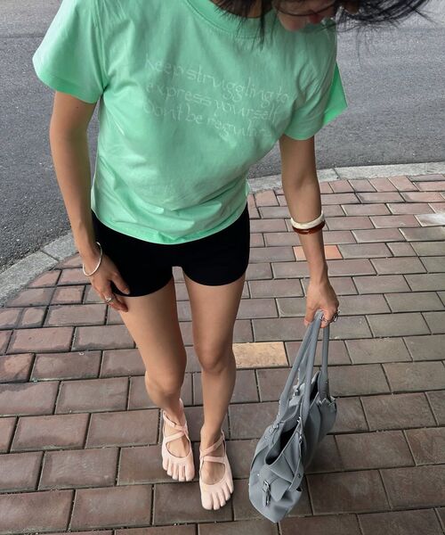 PARTIMENTO WOMEN(パルティメントウィメン)の「DBR プリンテッドショートスリーブTシャツ_ミント(Tシャツ/カットソー・レディース・その他・SMALL/MEDIUM)」の8枚目の写真