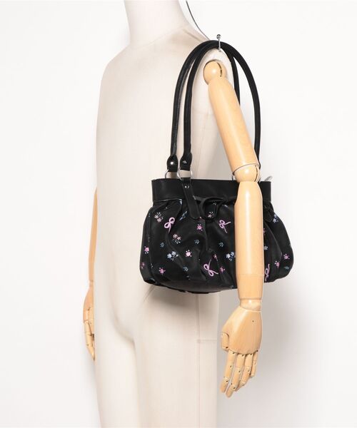 Port(ポート)の「【 Port / ポート 】リボン柄ギャザートートバッグ #_(ショルダーバッグ・レディース・ピンク/ブラック/ホワイト・FREE)」の22枚目の写真