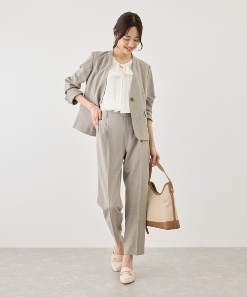 ROPE' PICNIC(ロペピクニック)の「フレンチスリーブリボンブラウス(シャツ/ブラウス・レディース・ネイビー/キナリ/サックスブルー・FREE)」の11枚目の写真