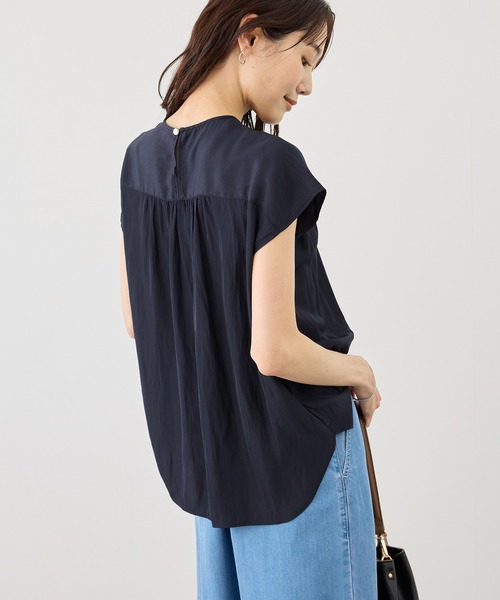 ROPE' PICNIC(ロペピクニック)の「フレンチスリーブリボンブラウス(シャツ/ブラウス・レディース・ネイビー/キナリ/サックスブルー・FREE)」の20枚目の写真