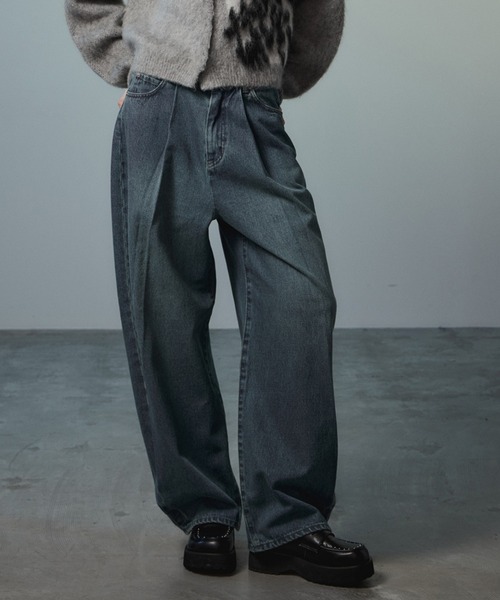 MAISON SPECIAL(メゾンスペシャル)の「Tuck Denim/タックデニム(デニムパンツ・レディース・ブルー/ブラック/ネイビー・34/36/38)」の6枚目の写真