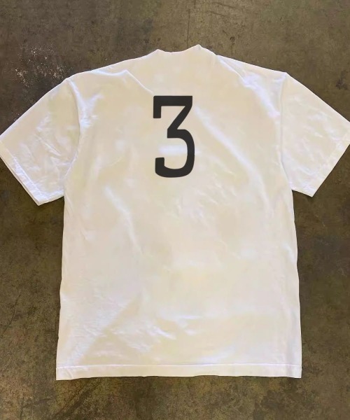 FreeZone（フリーゾーン）の「FREE ナンバー 3 プリントT シャツ（Tシャツ/カットソー・メンズ・ホワイト/ブラック/ネイビー/ピンク・FREE）」の5枚目の写真