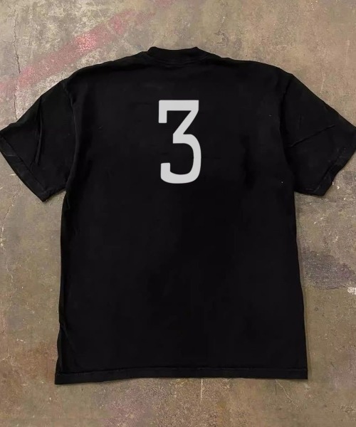 FreeZone（フリーゾーン）の「FREE ナンバー 3 プリントT シャツ（Tシャツ/カットソー・メンズ・ホワイト/ブラック/ネイビー/ピンク・FREE）」の6枚目の写真