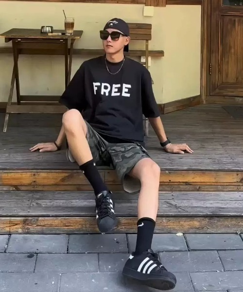FreeZone（フリーゾーン）の「FREE ナンバー 3 プリントT シャツ（Tシャツ/カットソー・メンズ・ホワイト/ブラック/ネイビー/ピンク・FREE）」の9枚目の写真