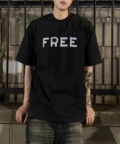 FreeZone（フリーゾーン）の「FREE ナンバー 3 プリントT シャツ（Tシャツ/カットソー・メンズ・ホワイト/ブラック/ネイビー/ピンク・FREE）」の7枚目の写真