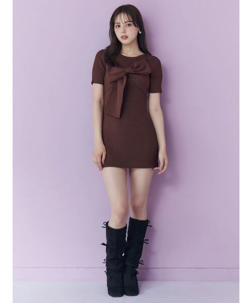 CALNAMUR(カルナムール)の「3Dリボンミドルブーツ(ブーツ・レディース・ブラック/ブラウン・MEDIUM/SMALL/LARGE)」の14枚目の写真
