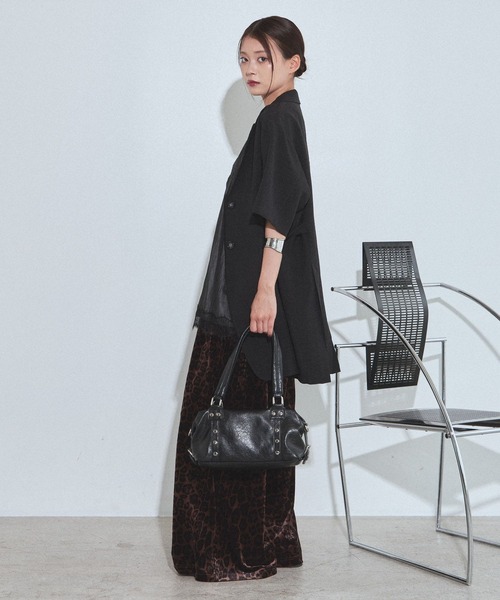 PAGEBOY(ページボーイ)の「クールベロアパンツ【接触冷感/ウエストゴム】(その他パンツ・レディース・ブラック/レオパード・FREE)」の9枚目の写真