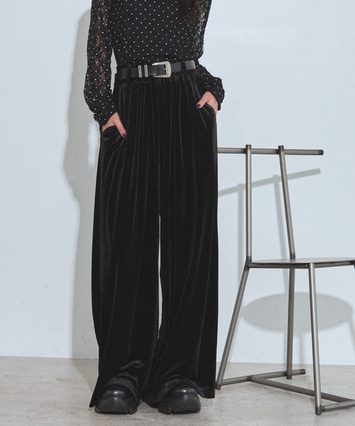 PAGEBOY(ページボーイ)の「クールベロアパンツ【接触冷感/ウエストゴム】(その他パンツ・レディース・ブラック/レオパード・FREE)」の11枚目の写真
