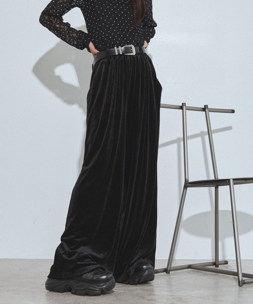 PAGEBOY(ページボーイ)の「クールベロアパンツ【接触冷感/ウエストゴム】(その他パンツ・レディース・ブラック/レオパード・FREE)」の16枚目の写真