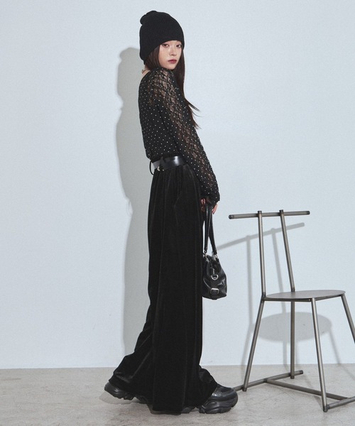 PAGEBOY(ページボーイ)の「クールベロアパンツ【接触冷感/ウエストゴム】(その他パンツ・レディース・ブラック/レオパード・FREE)」の20枚目の写真