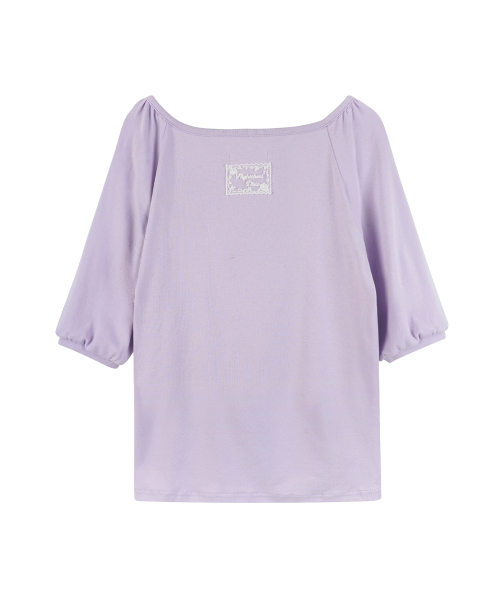 HIGH SCHOOL DISCO(ハイスクールディスコ)の「7部レースシャーリングスリーブ_ライトパープル(Tシャツ/カットソー・レディース・その他・FREE)」の11枚目の写真
