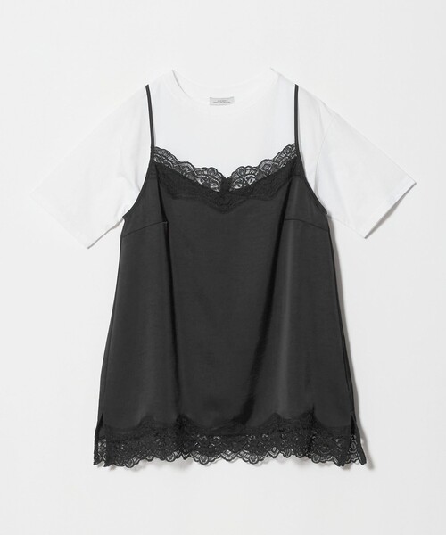 green label relaxing(グリーンレーベルリラクシング)の「【WEB限定】<at ease>レースキャミ × Tシャツ セット(Tシャツ/カットソー・レディース・ブラック/ホワイト・FREE)」の19枚目の写真