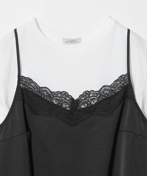green label relaxing(グリーンレーベルリラクシング)の「【WEB限定】<at ease>レースキャミ × Tシャツ セット(Tシャツ/カットソー・レディース・ブラック/ホワイト・FREE)」の20枚目の写真