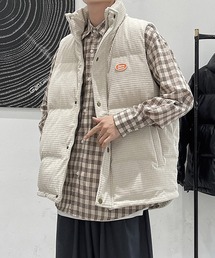 コーデュロイ中綿ダウンベスト
