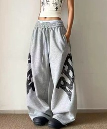 バックロゴスウェットワイドパンツ