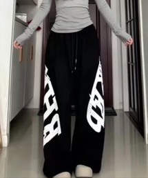 バックロゴスウェットワイドパンツ