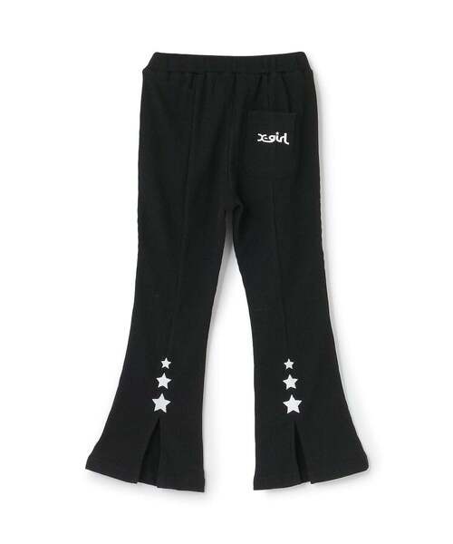 X-girl Stages(エックスガールステージス)の「【人気商品再入荷】【直営店で取り扱い無し】バックスリットフレアレギンス(レギンス/スパッツ・キッズ・ブラック/ラベンダー・120cm/100cm/110cm/90cm/80cm)」の3枚目の写真
