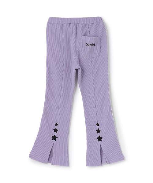 X-girl Stages(エックスガールステージス)の「【人気商品再入荷】【直営店で取り扱い無し】バックスリットフレアレギンス(レギンス/スパッツ・キッズ・ブラック/ラベンダー・120cm/100cm/110cm/90cm/80cm)」の4枚目の写真