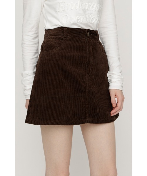 SLY(スライ)の「COMBI 5PK S/SK コンビファイブポケットショートスカート 秋服 ミニスカート(デニムスカート・レディース・ブラウン/ダークブルー・0/1)」の6枚目の写真