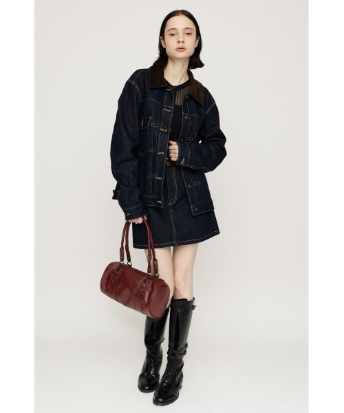 SLY(スライ)の「COMBI 5PK S/SK コンビファイブポケットショートスカート 秋服 ミニスカート(デニムスカート・レディース・ブラウン/ダークブルー・0/1)」の13枚目の写真