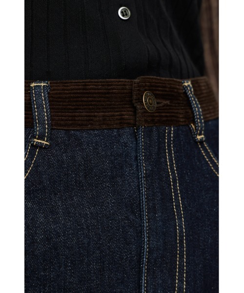 SLY(スライ)の「COMBI 5PK S/SK コンビファイブポケットショートスカート 秋服 ミニスカート(デニムスカート・レディース・ブラウン/ダークブルー・0/1)」の19枚目の写真