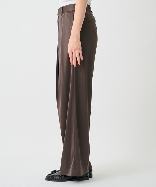 CITY TOKYO（シティトウキョウ）の「【CITY TOKYO/シティートウキョウ】Triacetate Smooth Pants/トリアセテートスムースパンツ（スラックス・レディース・ブラウン/ミント・2/1）」の7枚目の写真