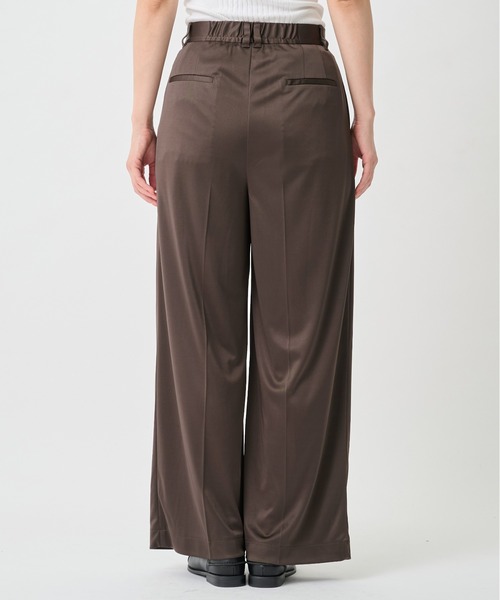 CITY TOKYO（シティトウキョウ）の「【CITY TOKYO/シティートウキョウ】Triacetate Smooth Pants/トリアセテートスムースパンツ（スラックス・レディース・ブラウン/ミント・2/1）」の8枚目の写真