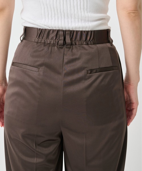 CITY TOKYO（シティトウキョウ）の「【CITY TOKYO/シティートウキョウ】Triacetate Smooth Pants/トリアセテートスムースパンツ（スラックス・レディース・ブラウン/ミント・2/1）」の9枚目の写真