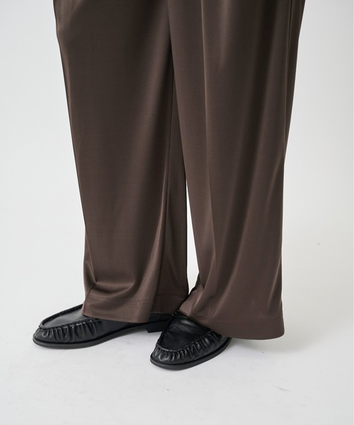 CITY TOKYO（シティトウキョウ）の「【CITY TOKYO/シティートウキョウ】Triacetate Smooth Pants/トリアセテートスムースパンツ（スラックス・レディース・ブラウン/ミント・2/1）」の12枚目の写真
